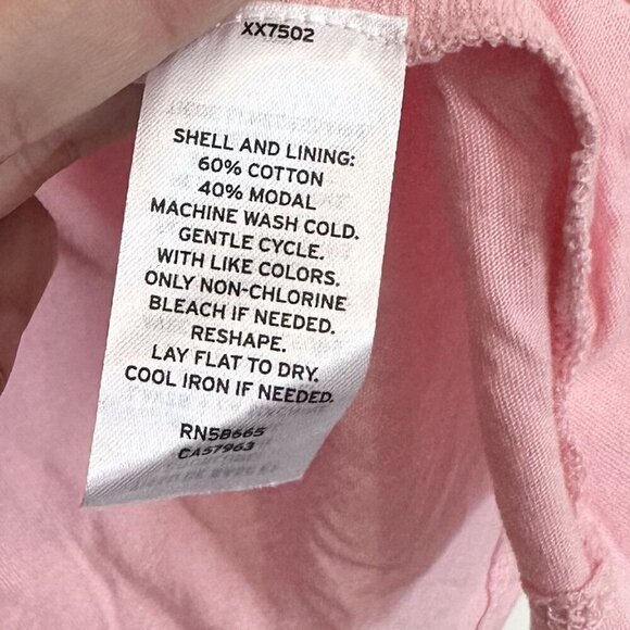 NWT Abound Pink Rolled Hem Short Sleeve Crop Top - Size: Large - Picture 4 of 6